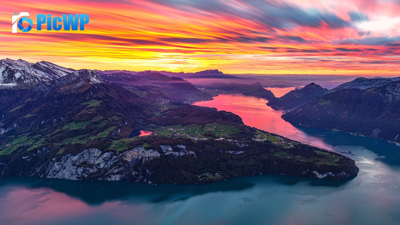 Fronalpstock Afterglow 4K PC Wallpaper