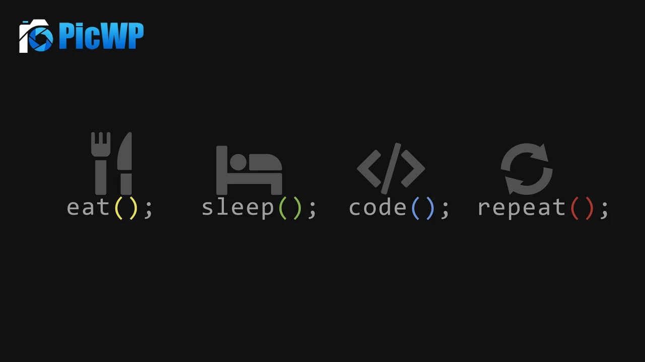 Eat Sleep Code Repeat 4K PC Wallpaper
