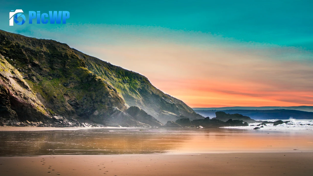 Seashore Beach Sunset 4K PC Wallpaper