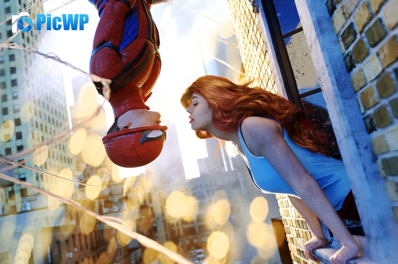 Peter Parker Mary Jane Kiss 4K PC Wallpaper