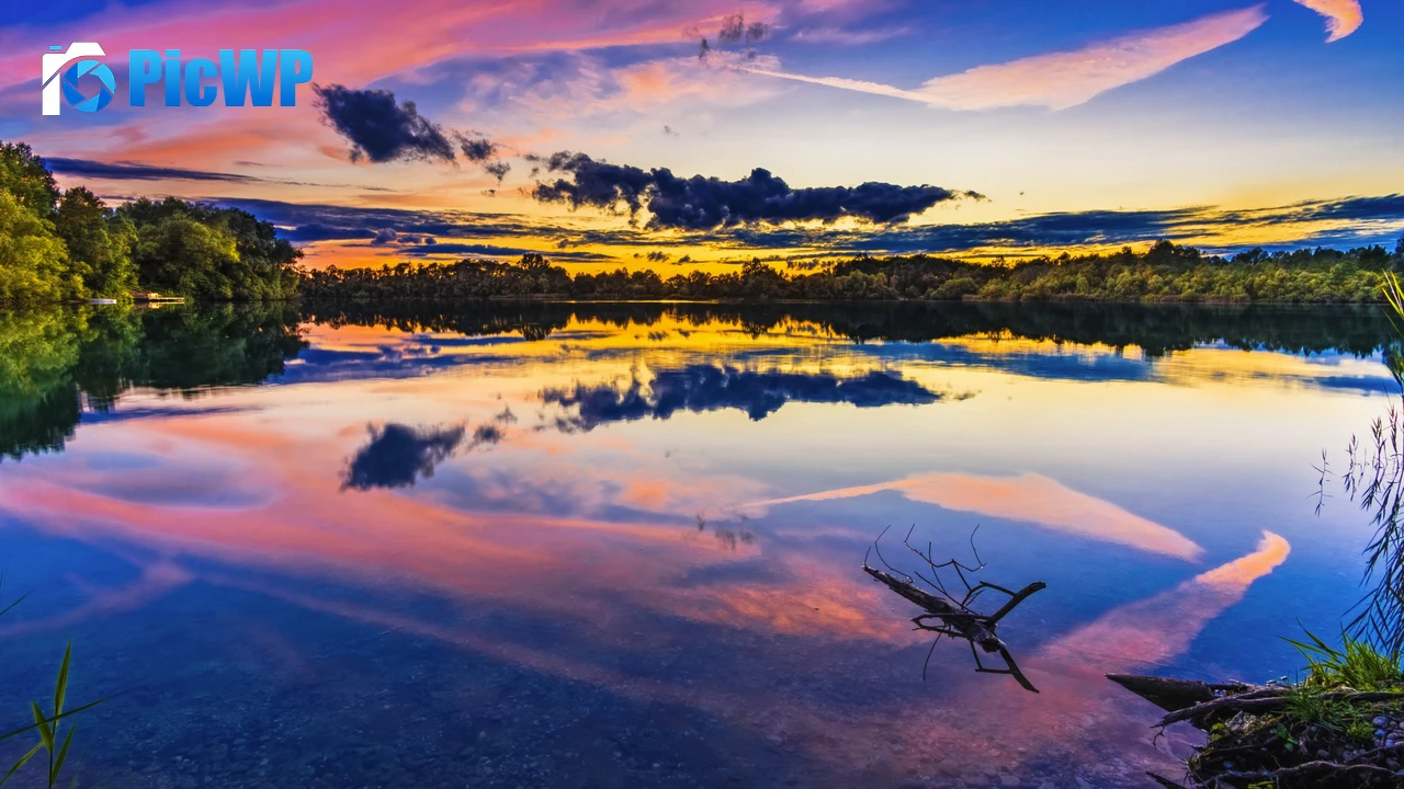 Mirror Lake Sunset 4K PC Wallpaper