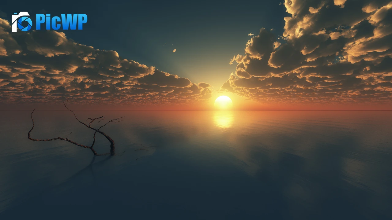 Sunset Cloudy Sky 4K PC Wallpaper