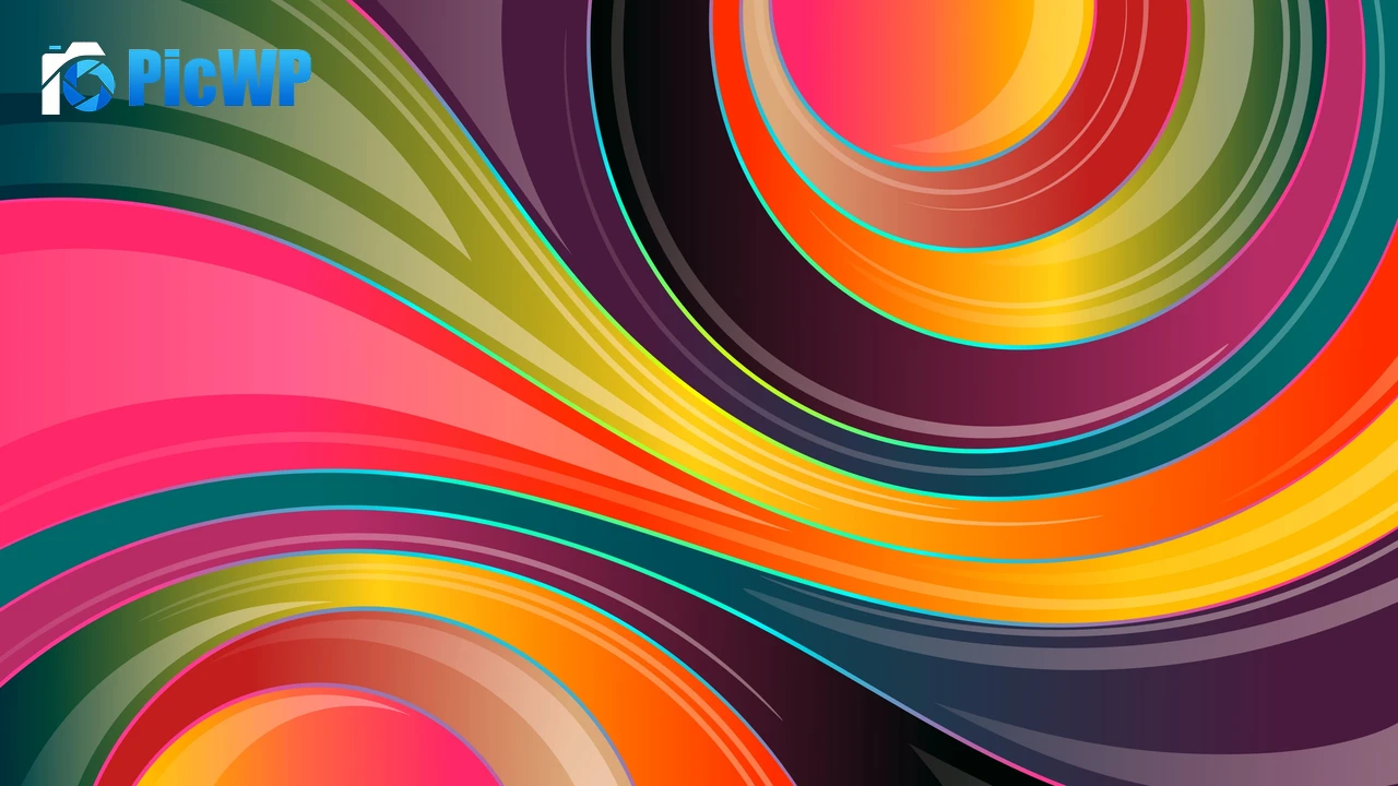 Colorful background Waves 4K PC Wallpaper
