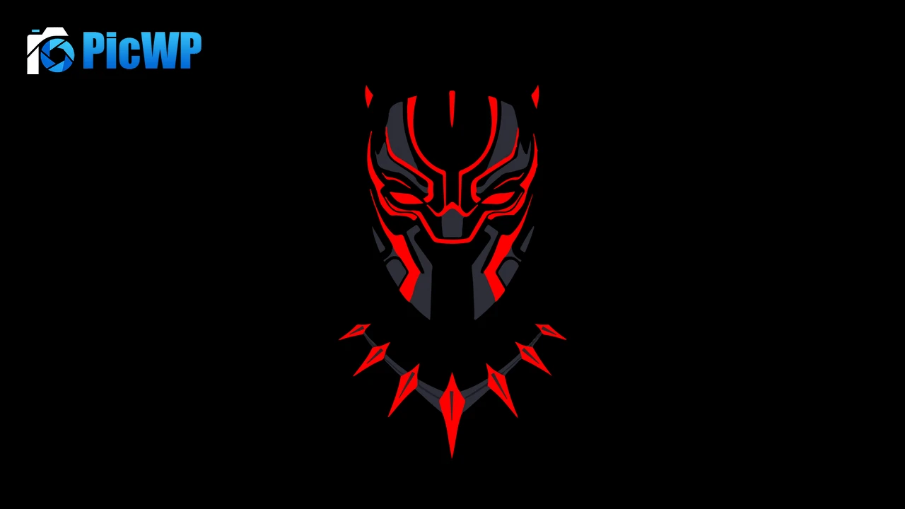 Black Panther Minimal art 4K PC Wallpaper