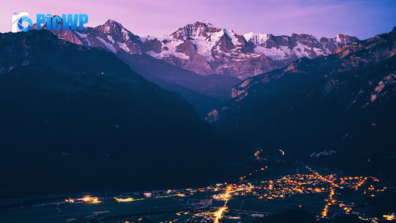 Mountain Peak Purple 4K PC Wallpaper