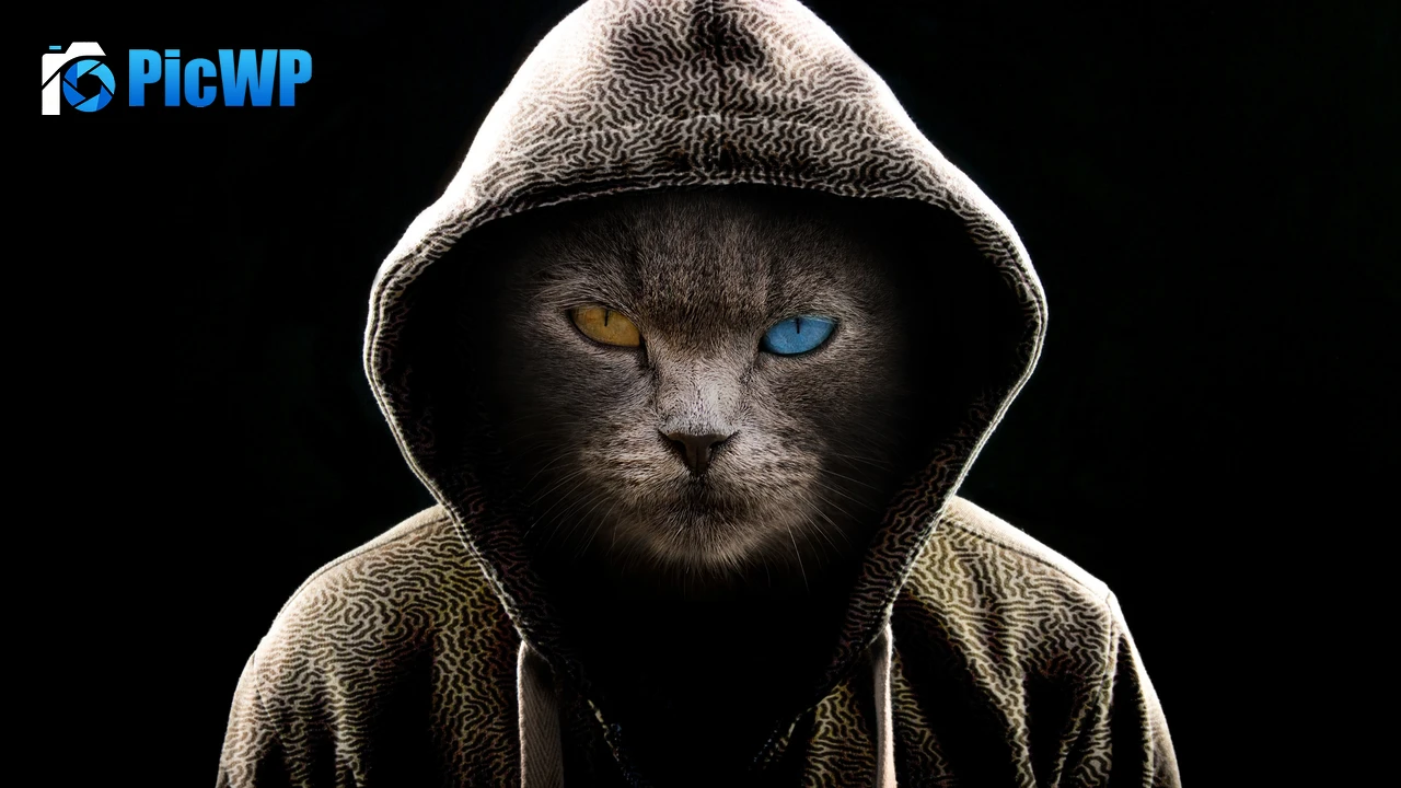 Scary Cat Hoodie 4K PC Wallpaper