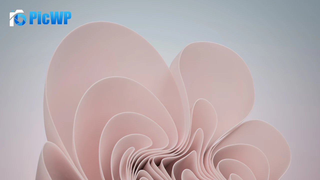 Windows 11 Light pink Abstract Stock 4K PC Wallpaper
