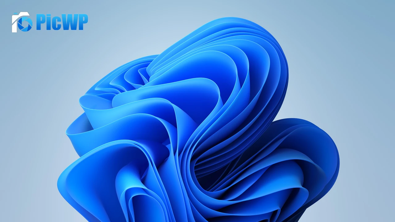 Windows 11 Bloom Blue Light Theme 4K PC Wallpaper