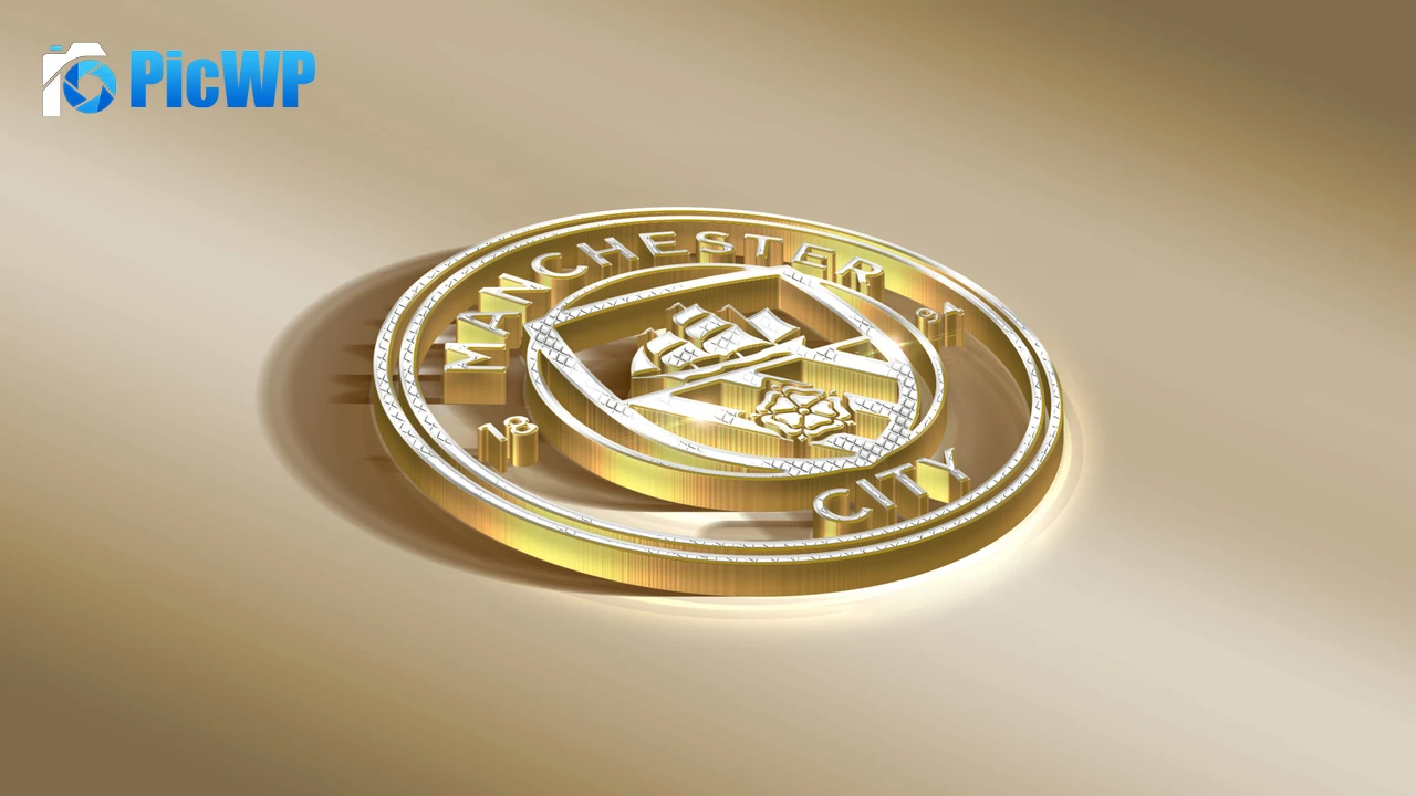 Manchester City FC Golden background 4K PC Wallpaper