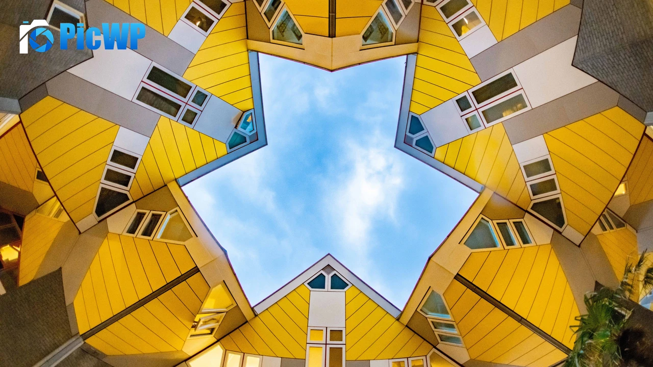 Modern architecture Cube houses 4K PC Wallpaper