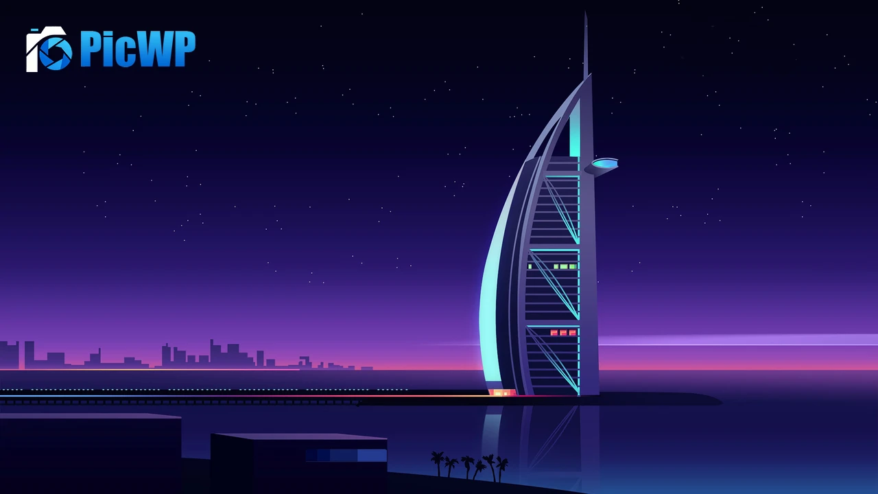 Burj Al Arab Illustration 4K PC Wallpaper