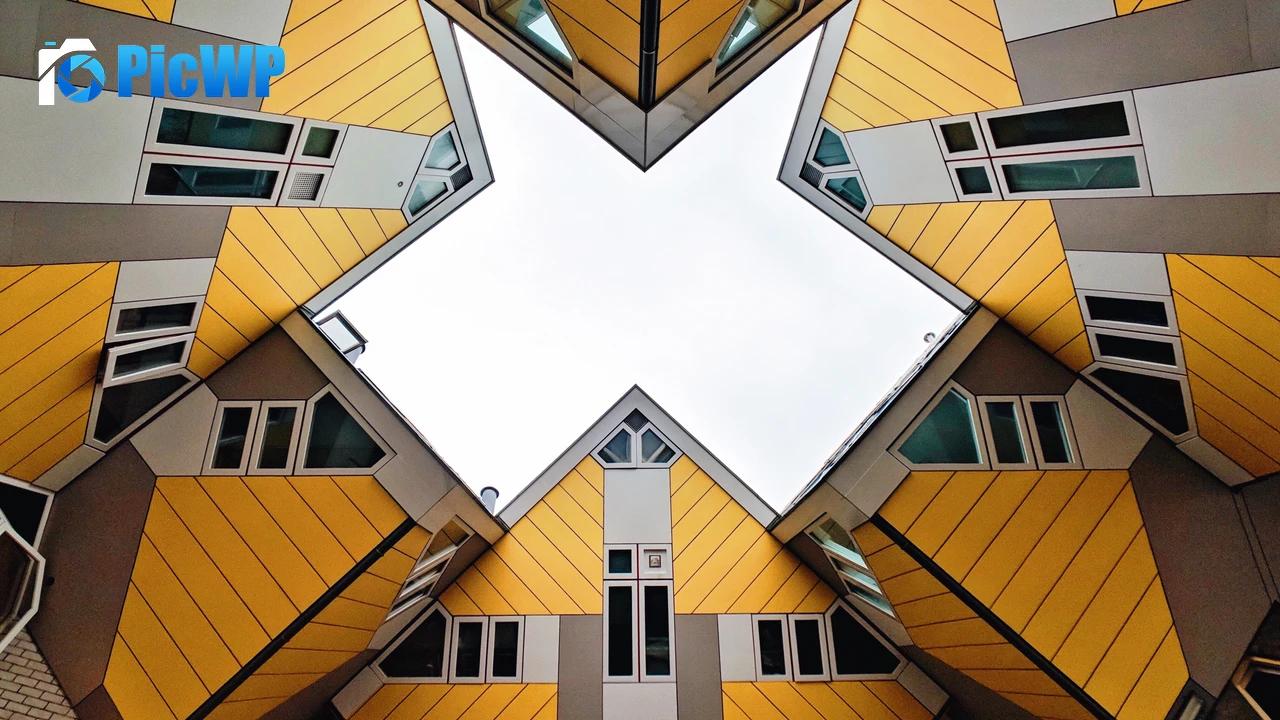Cube Houses Modern architecture 4K PC Wallpaper