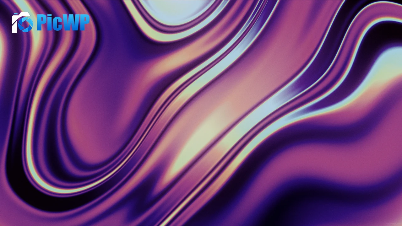 Purple Abstract Waves 4K PC Wallpaper
