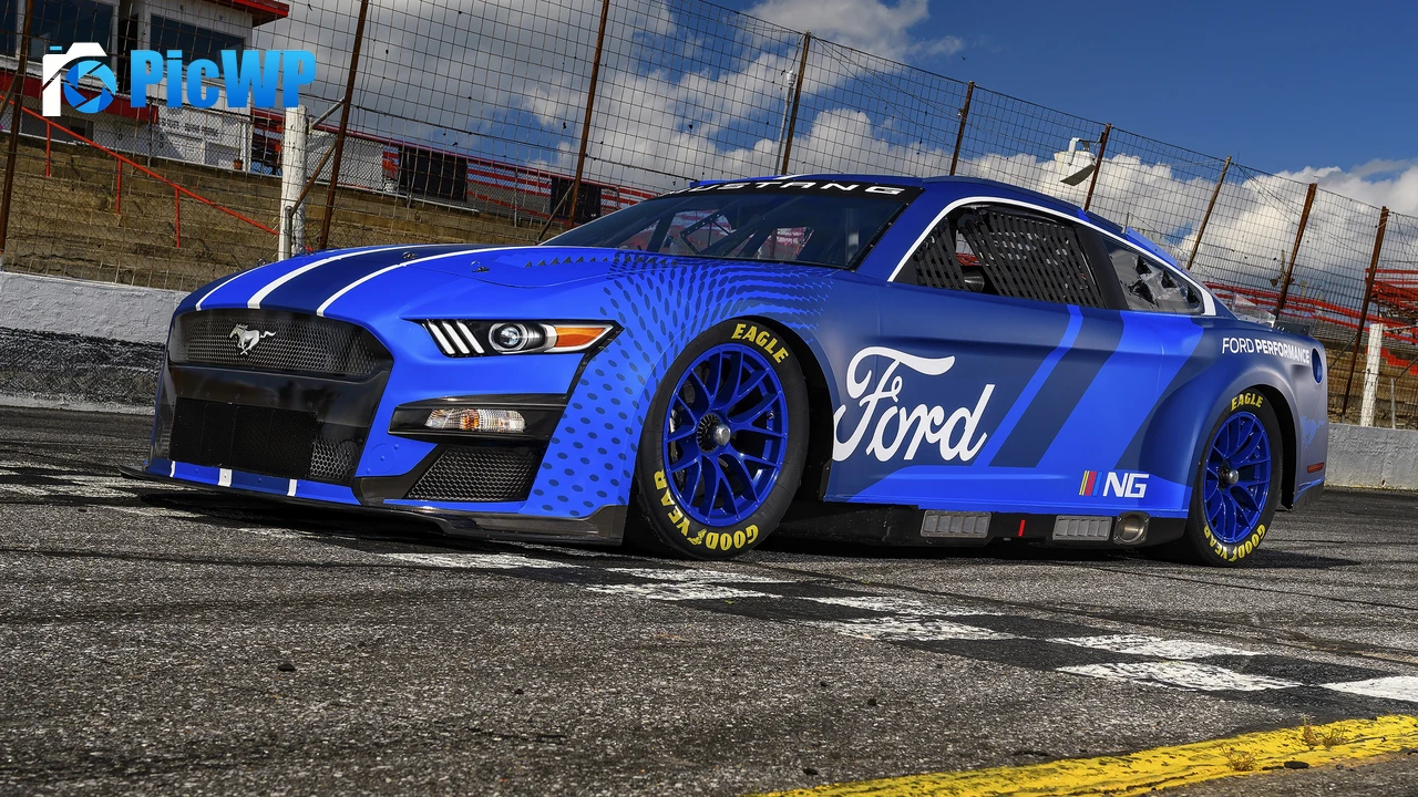 Ford Mustang NASCAR Race Car 4K PC Wallpaper