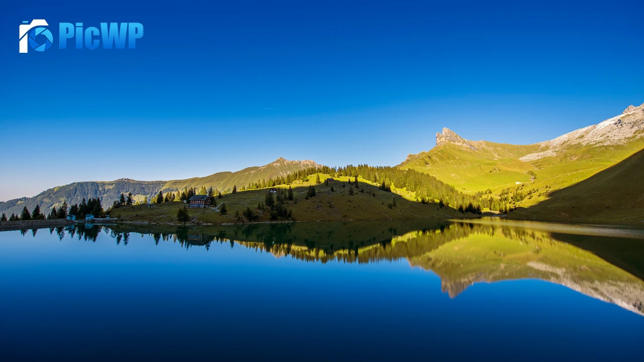 Lake Bannalpsee Mountain Lake Idyll 4K PC Wallpaper