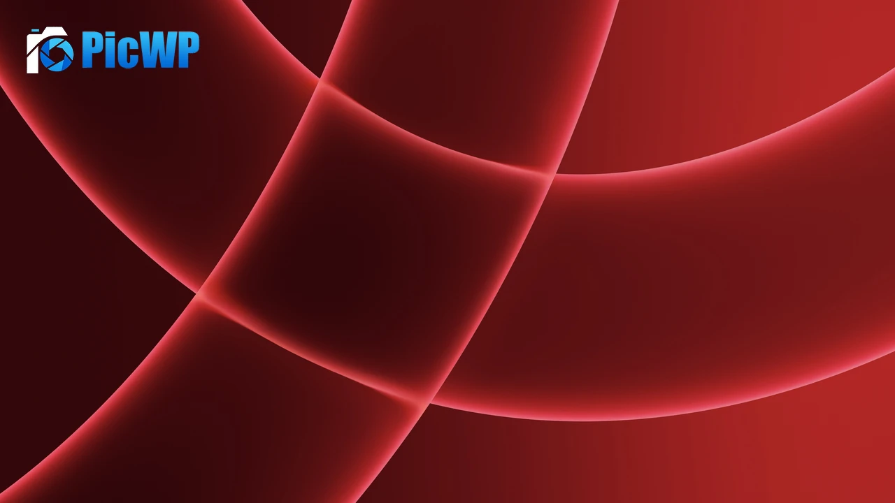 iMac 2021 Red background 4K PC Wallpaper