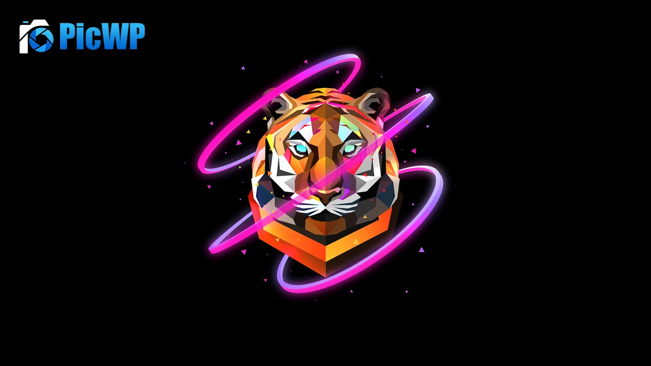 Tiger Low poly 4K PC Wallpaper