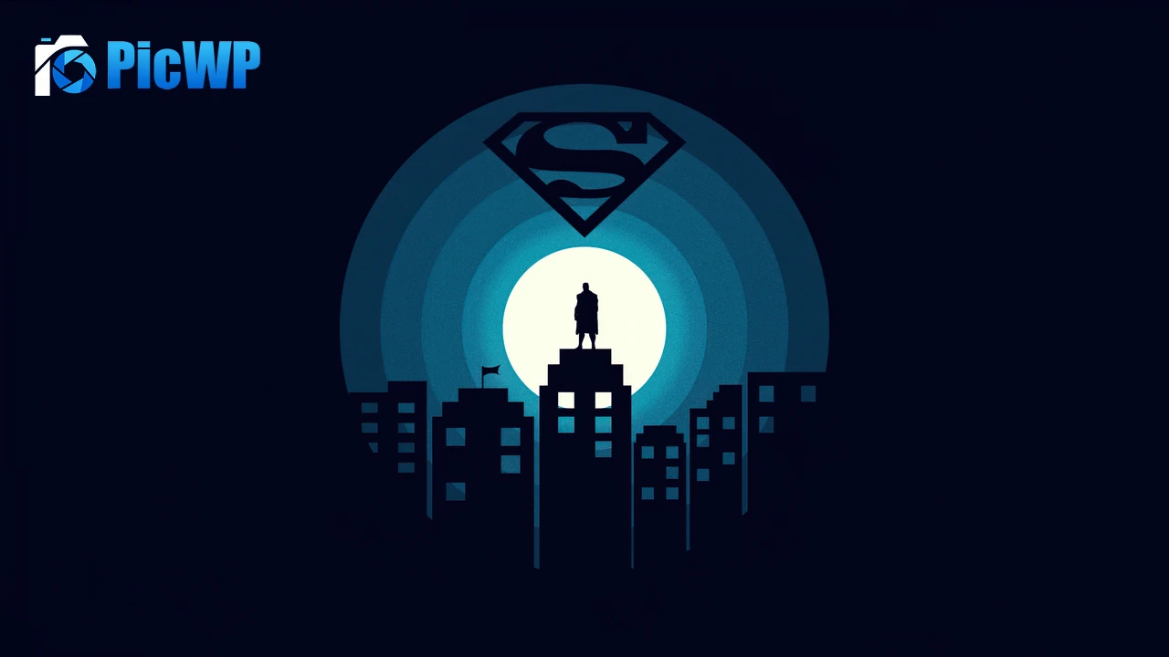 Superman Minimal art 4K PC Wallpaper
