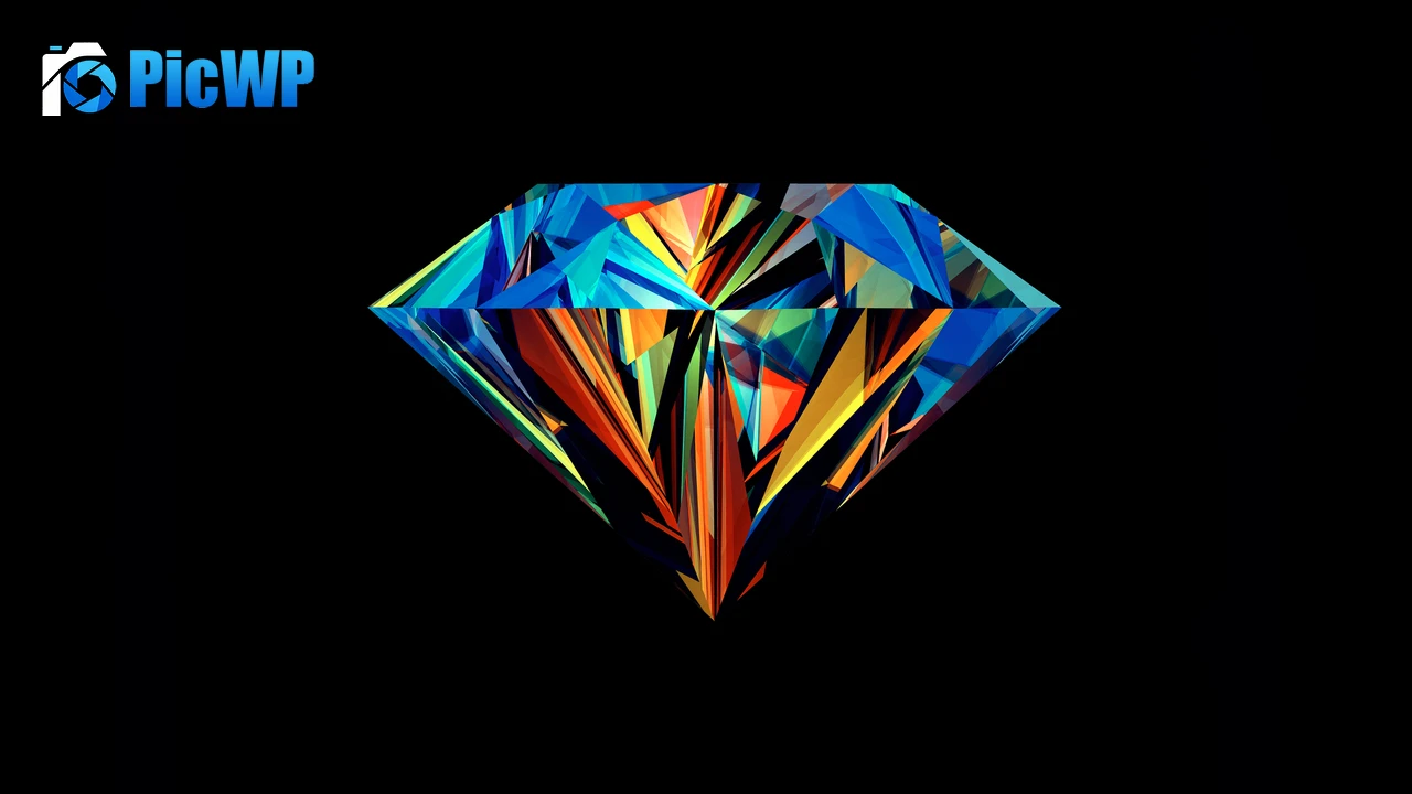 Diamond Low poly 4K PC Wallpaper