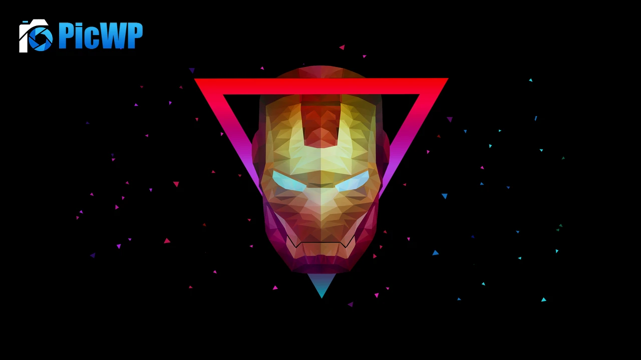 Iron Man Geometric 4K PC Wallpaper