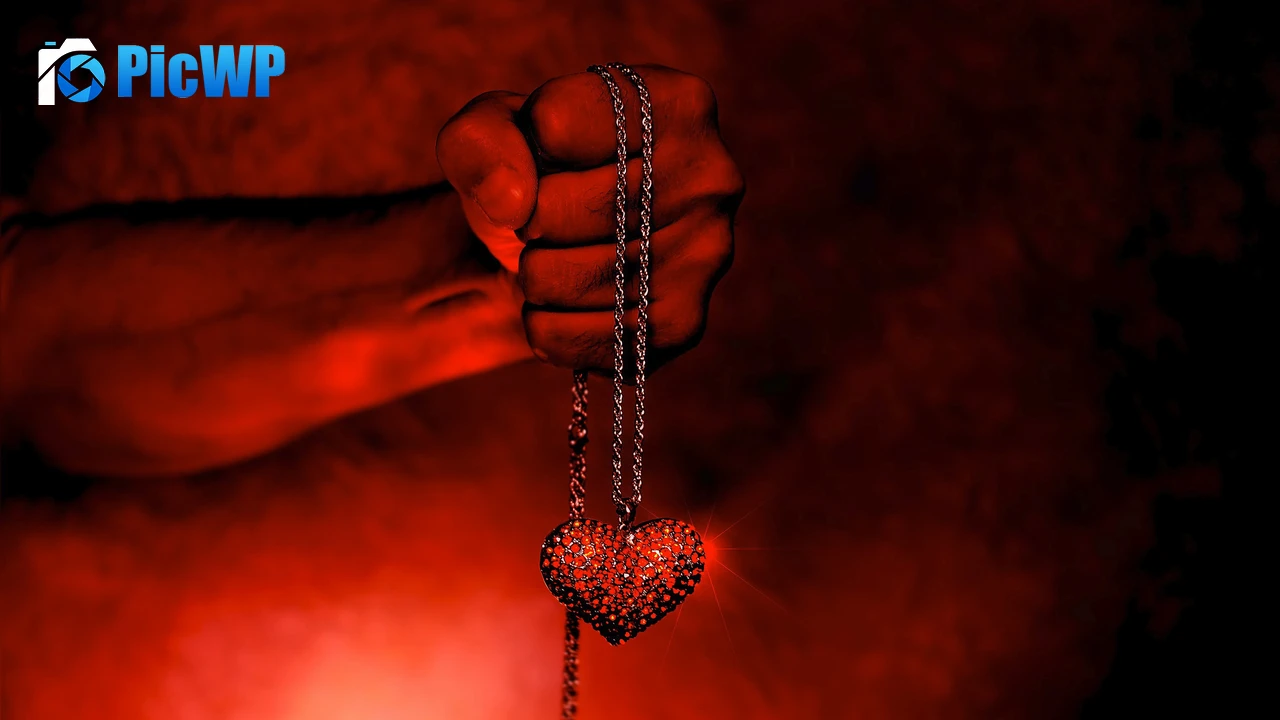 Love heart Necklace 4K PC Wallpaper
