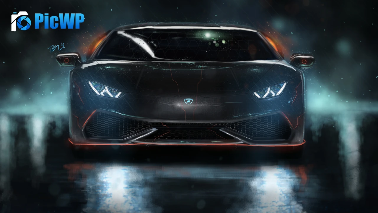 Lamborghini Huracan Neon 4K PC Wallpaper