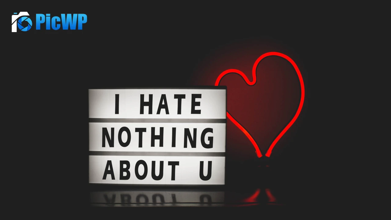I Hate Nothing About U Typography 4K PC Wallpaper