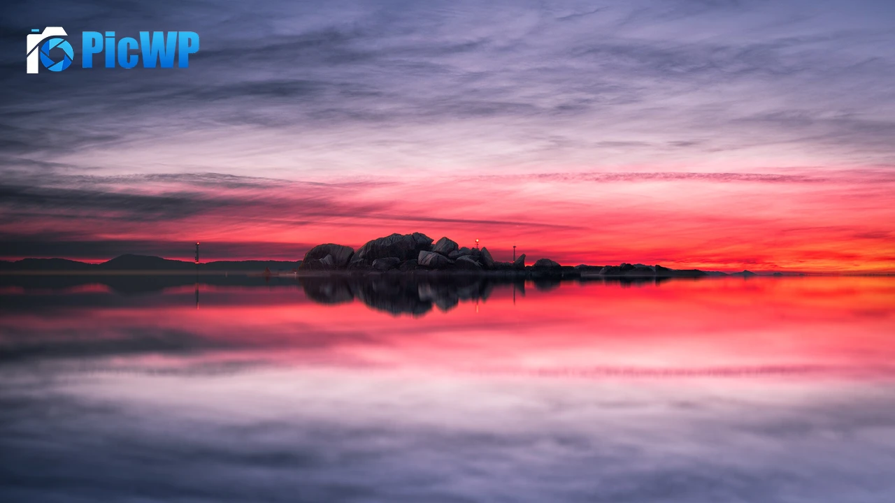 Sunset Rocks 4K PC Wallpaper