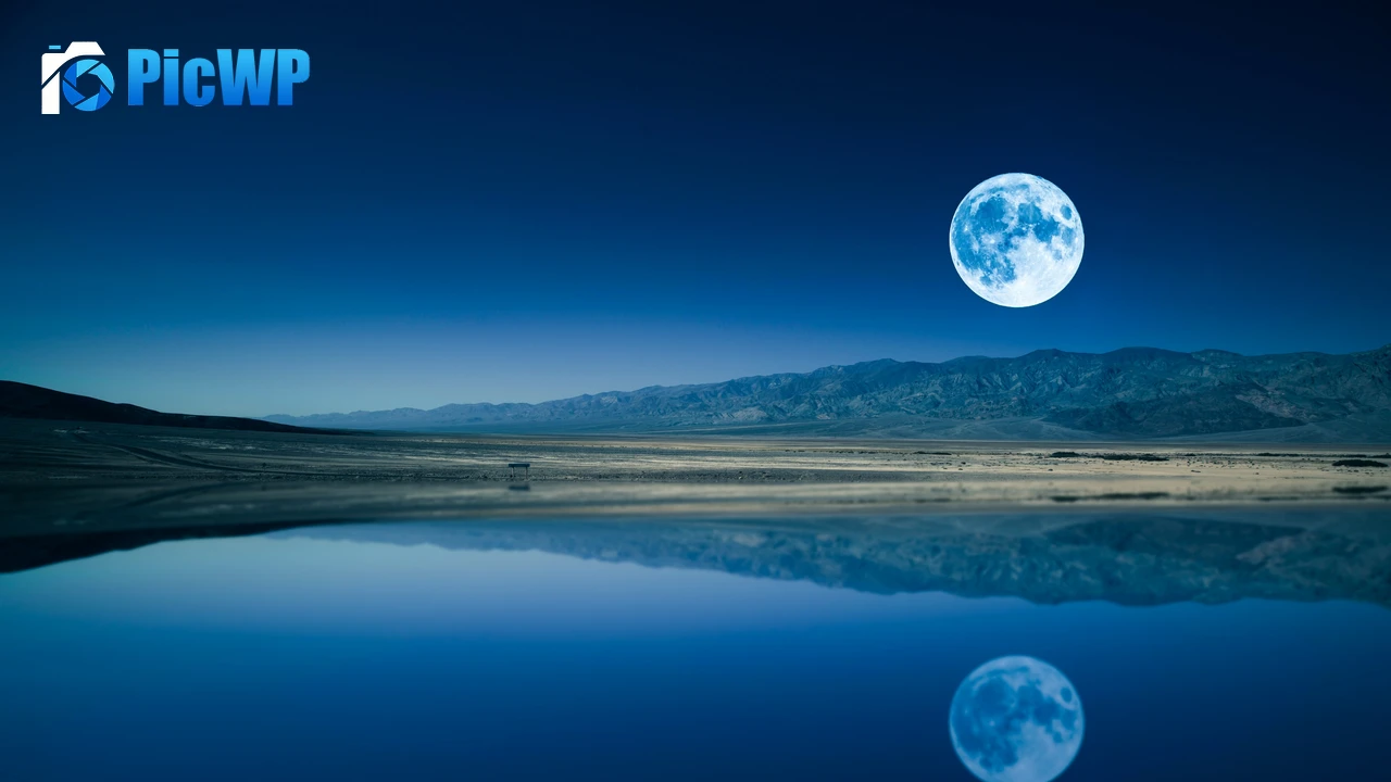 Full moon Night time 4K PC Wallpaper