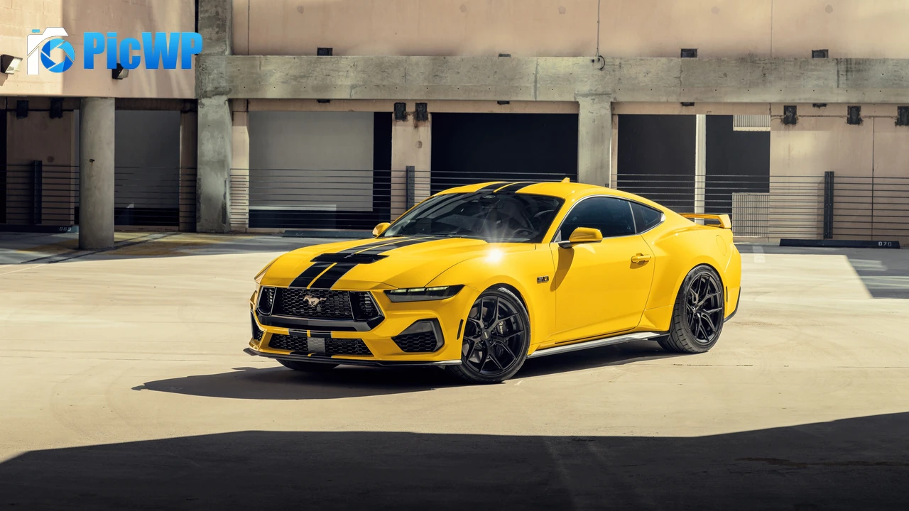 Yellow Ford Mustang 4K PC Wallpaper