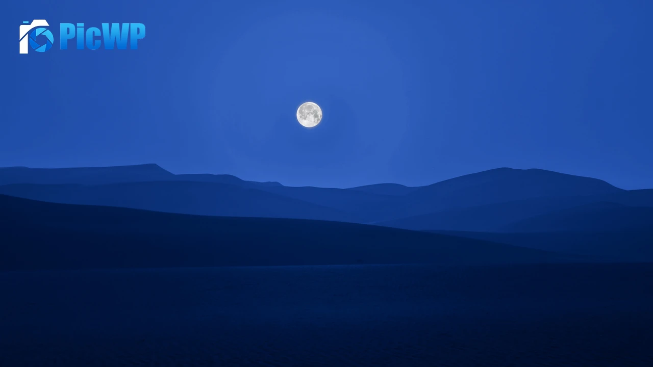 Full moon Silhouette 4K PC Wallpaper