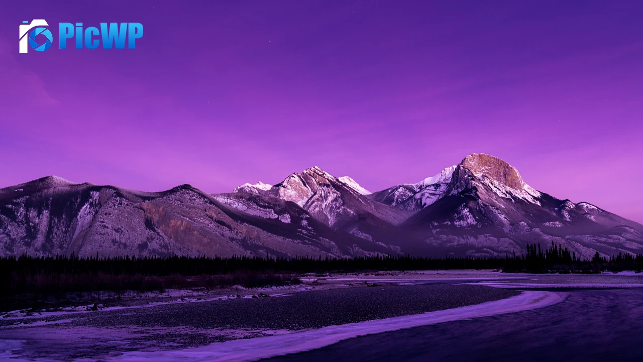 Jasper National Park Purple aesthetic 4K PC Wallpaper