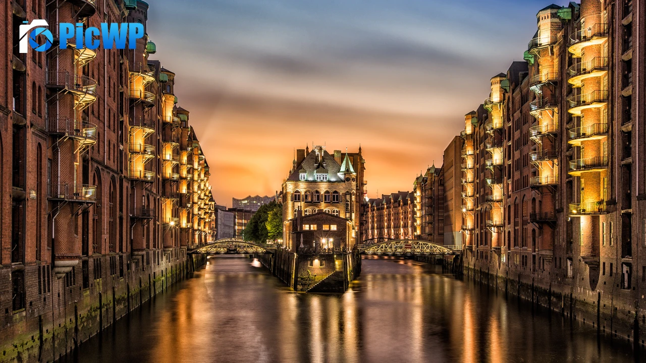 Hamburg architecture Germany 4K PC Wallpaper