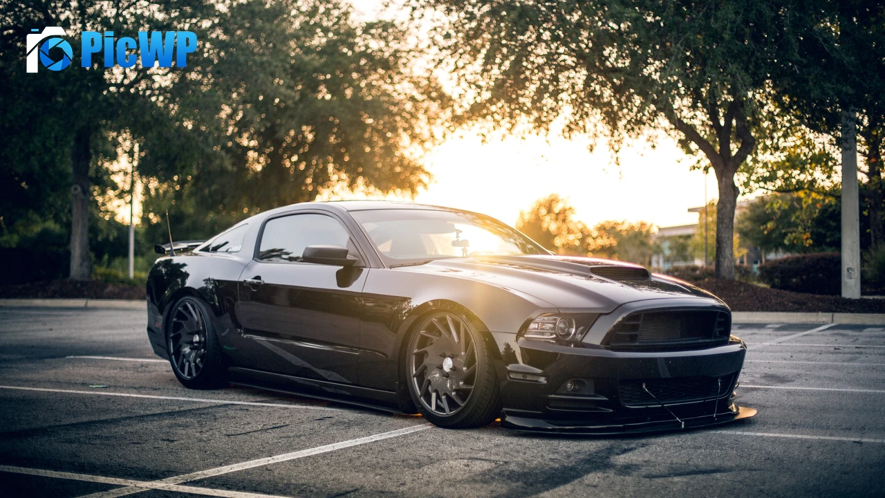 Ford Mustang GT Black cars 4K PC Wallpaper