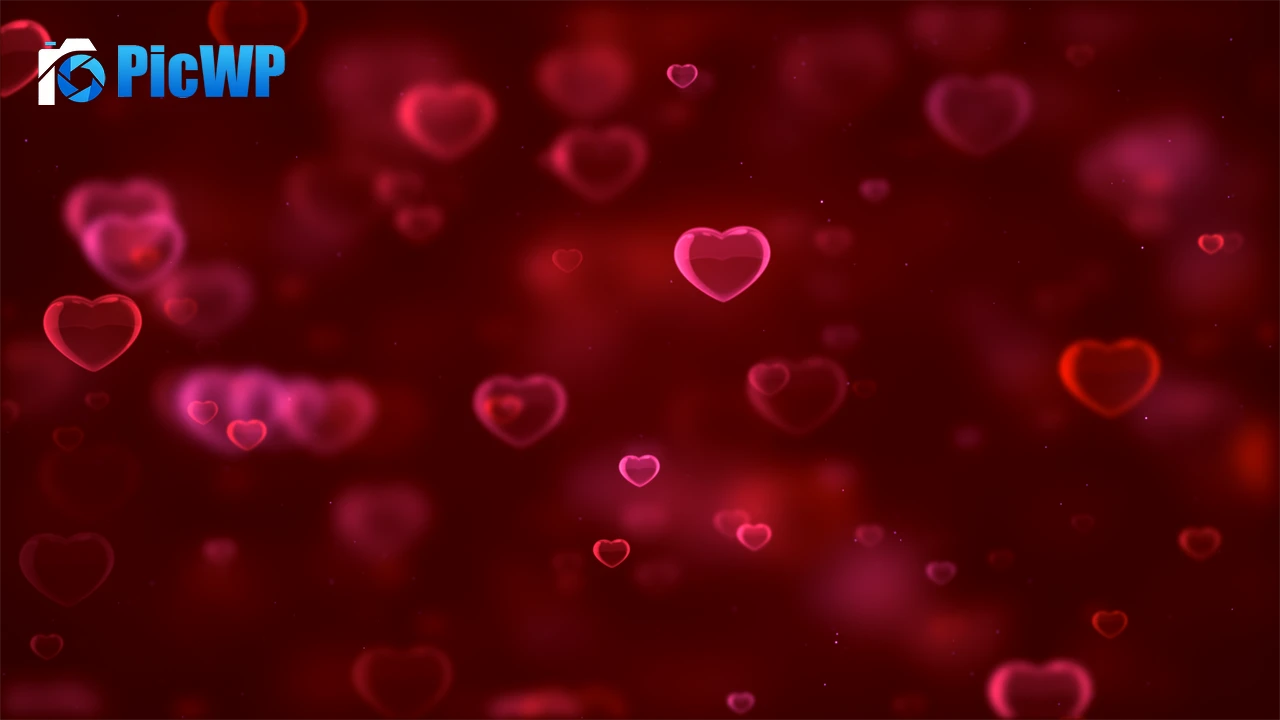 Red hearts Bokeh 4K PC Wallpaper