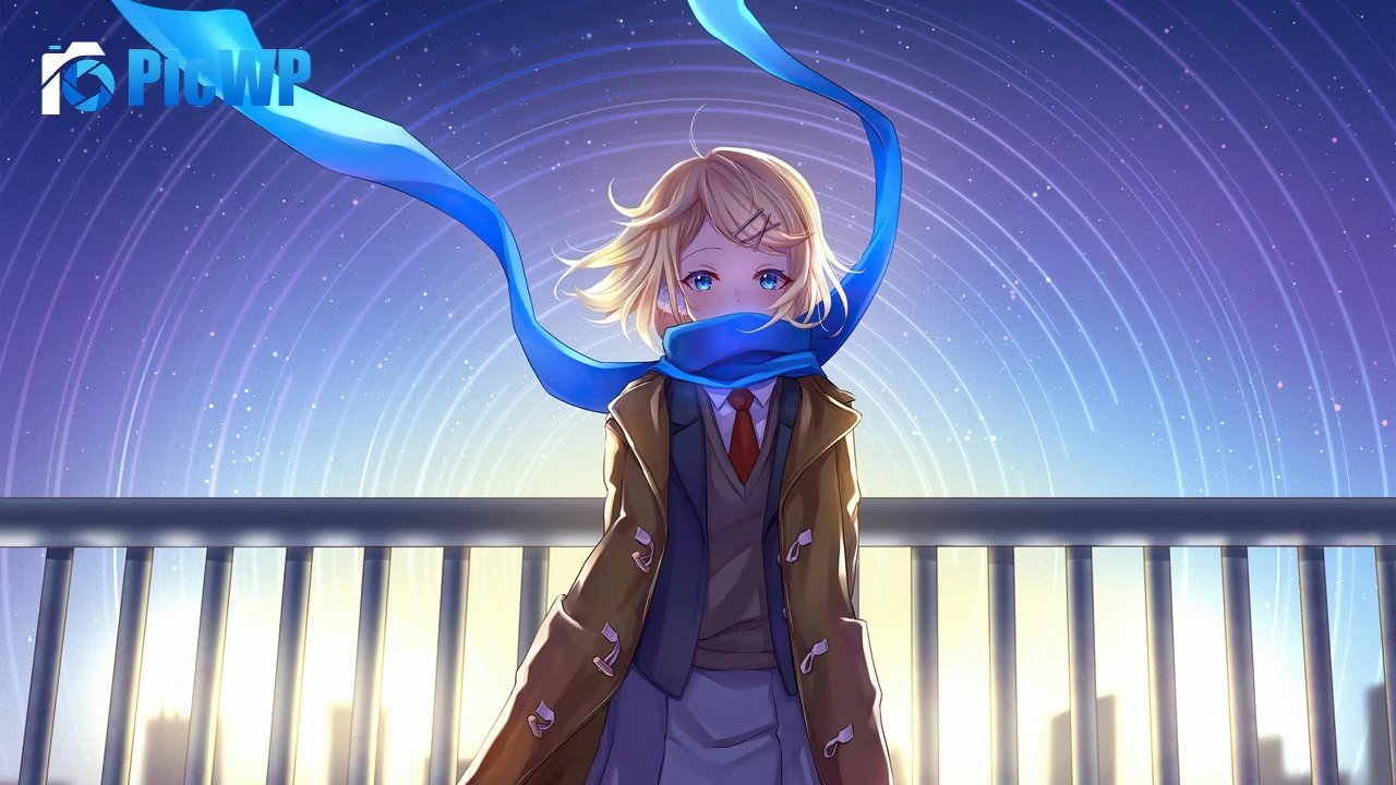 Anime girl School uniform 4K PC Wallpaper