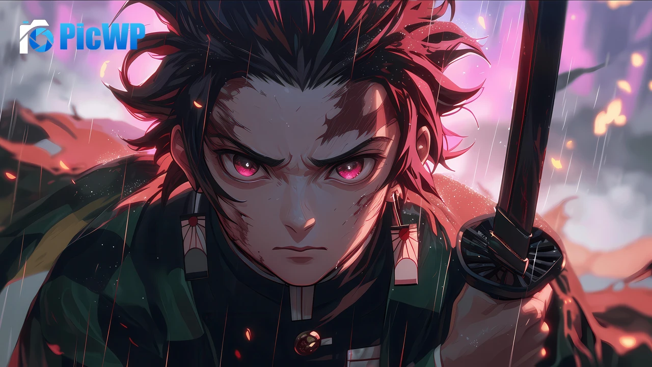Tanjiro Kamado Intense 4K PC Wallpaper
