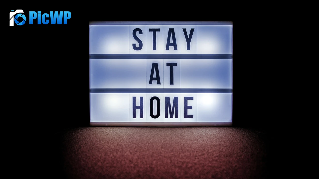 Stay at Home Sign board 4K PC Wallpaper