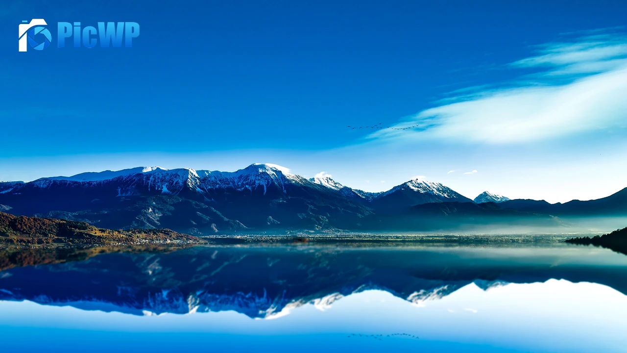 Glacier mountains Lake 4K PC Wallpaper