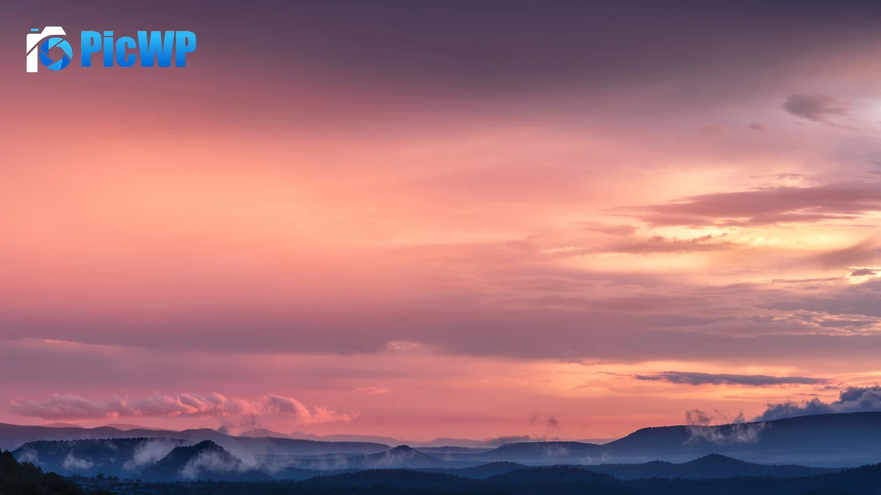 Pink sky Sunset 4K PC Wallpaper