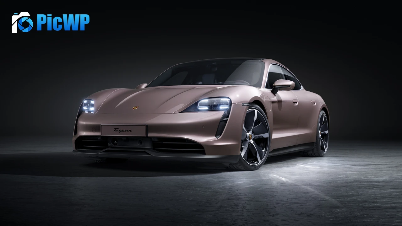 Porsche Taycan Dark background 4K PC Wallpaper