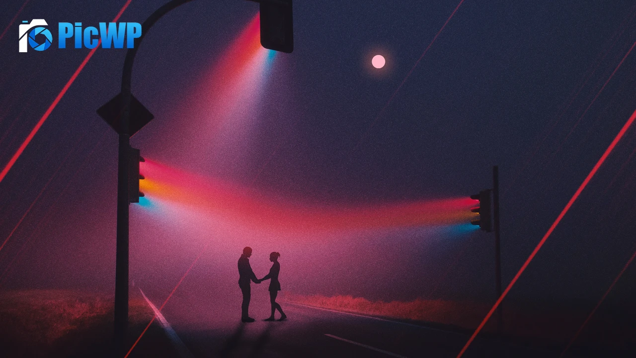 Couple Silhouette 4K PC Wallpaper
