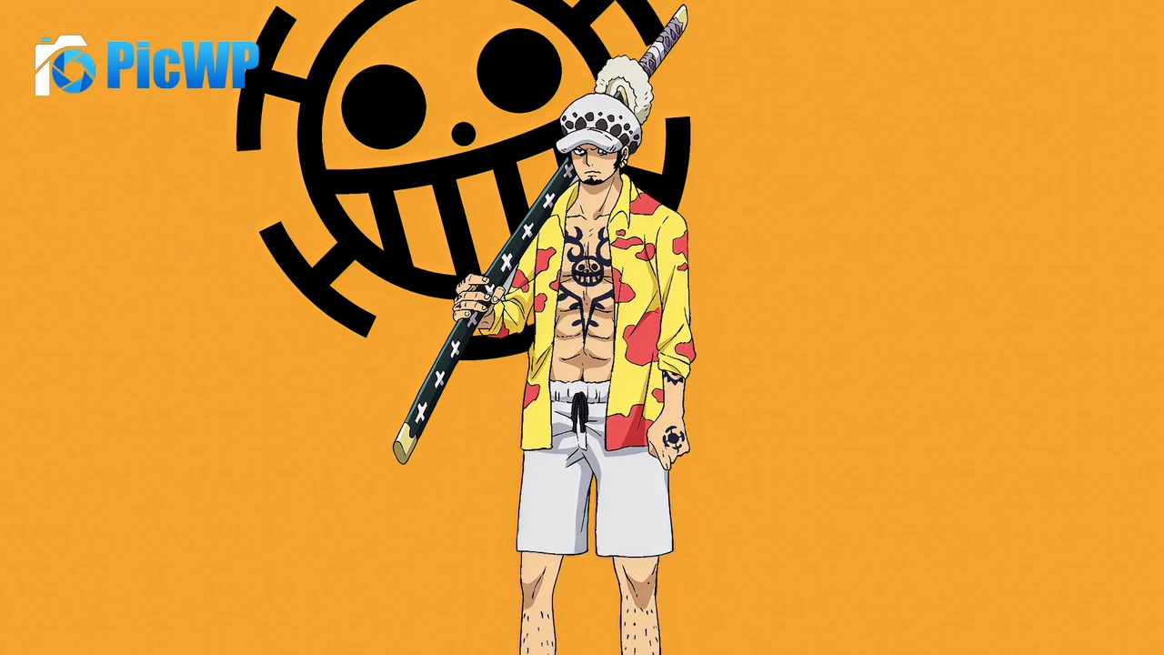 Trafalgar Law Minimal art 4K PC Wallpaper