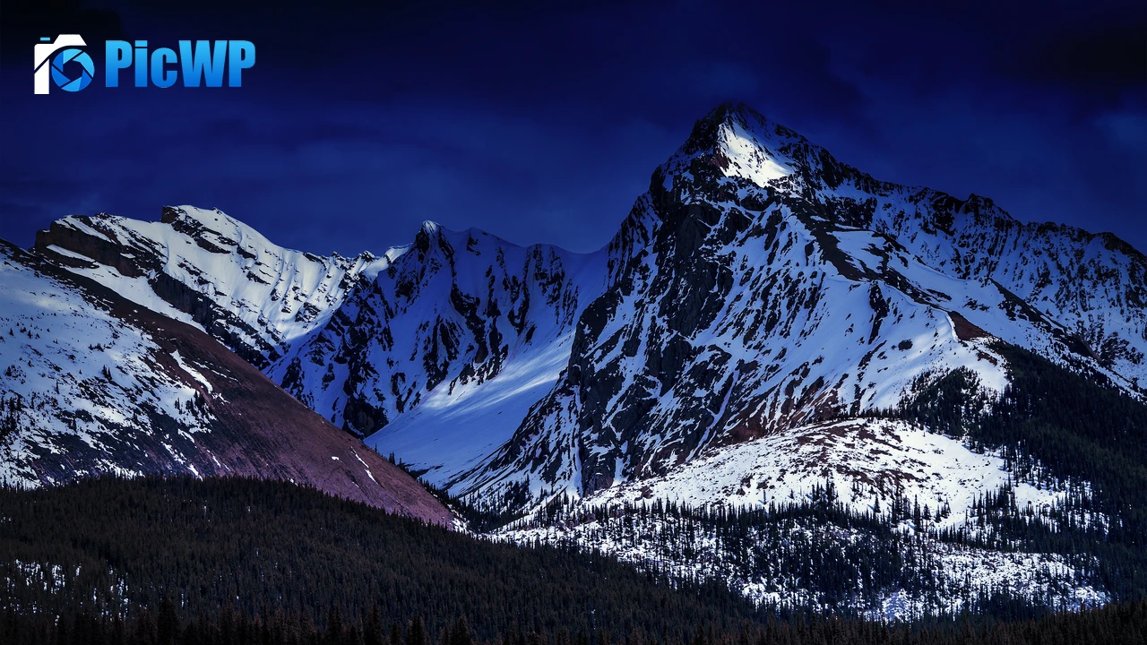 Glacier mountains Forest 4K PC Wallpaper