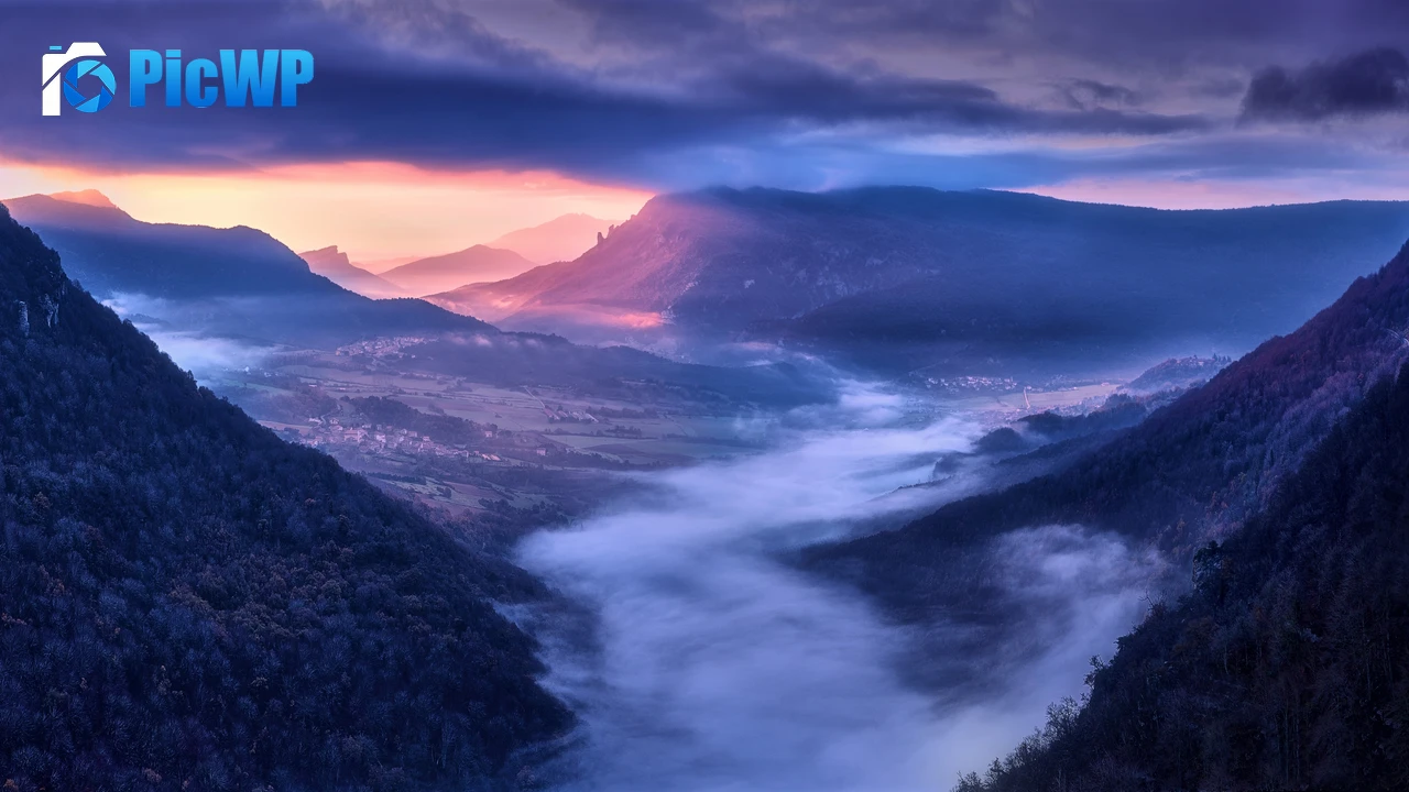 Mountains Sunrise 4K PC Wallpaper