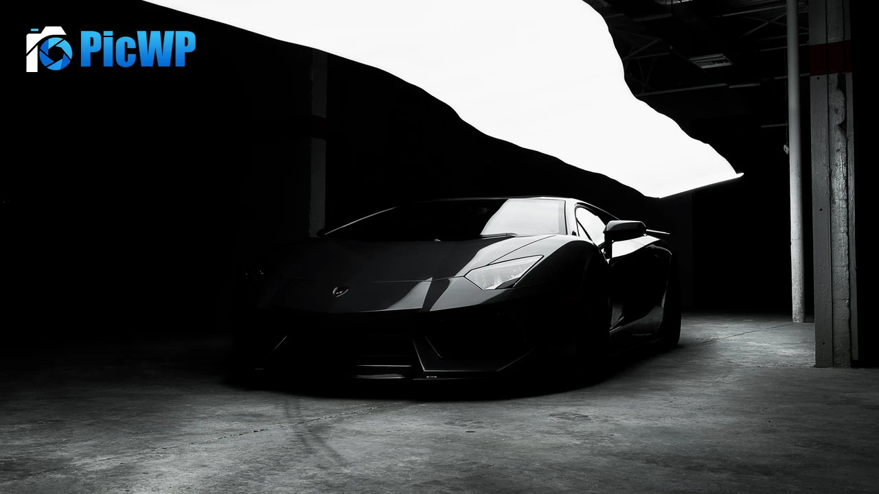 Lamborghini Aventador Black cars 4K PC Wallpaper