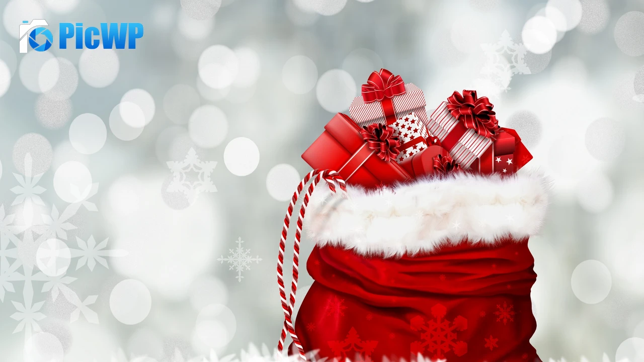 Gifts Santa's bag 4K PC Wallpaper