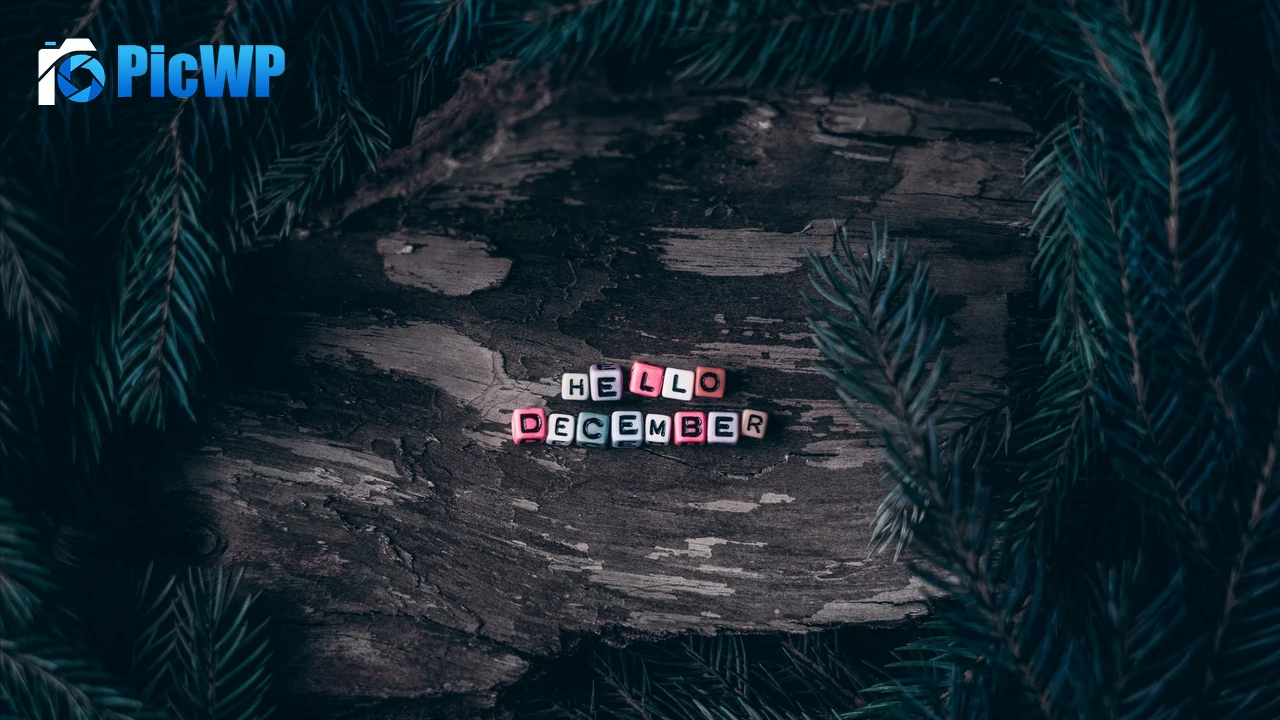 Hello December Dice 4K PC Wallpaper
