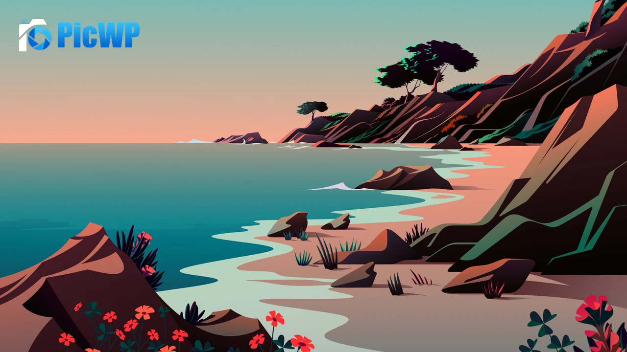 Aesthetic Beach 4K PC Wallpaper