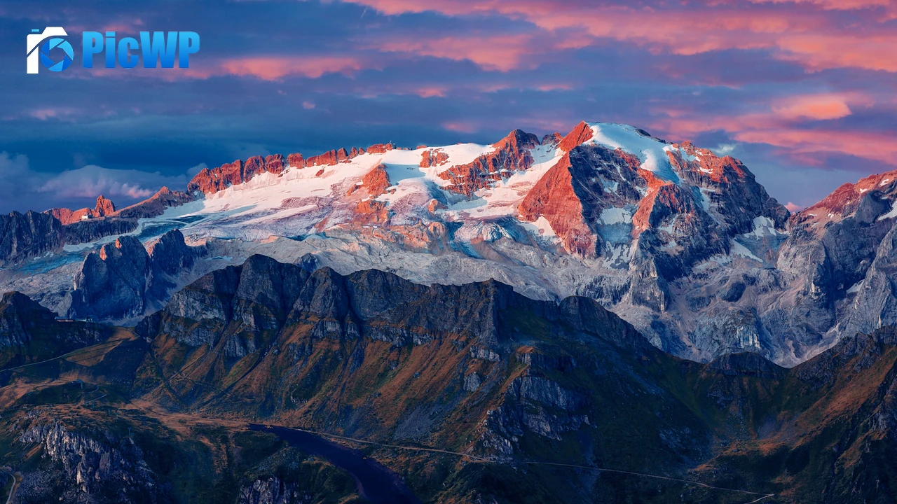Marmolada Glacier Italy 4K PC Wallpaper